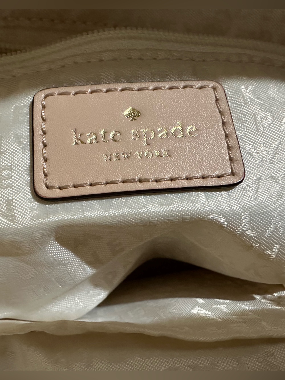 Kate Spade New York Canvas & PVC Tote Bag Cream Blush Pink Large - Picture 6 of 6